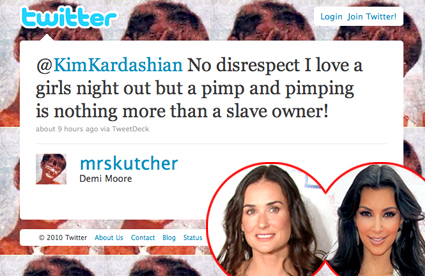 Demi Moore, Kim Kardashian, Twitter Demi Moore, Kim Kardashian, Twitter